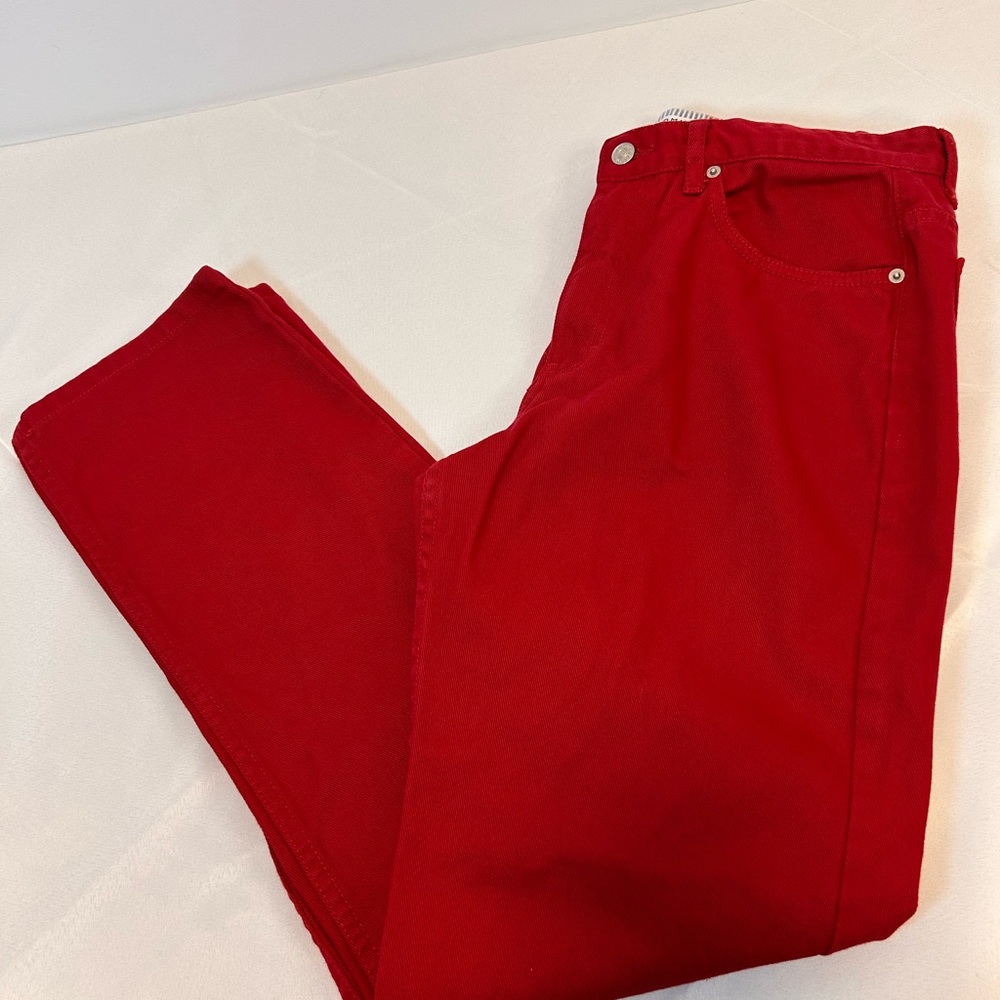 Tommy Hilfiger Red Denim Pants Y2K style Women’s Size 12